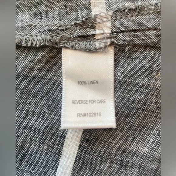 Garnet Hill Linen Tunic Swim Coverup Top Shirt Dress Sz S - Picture 3 of 3